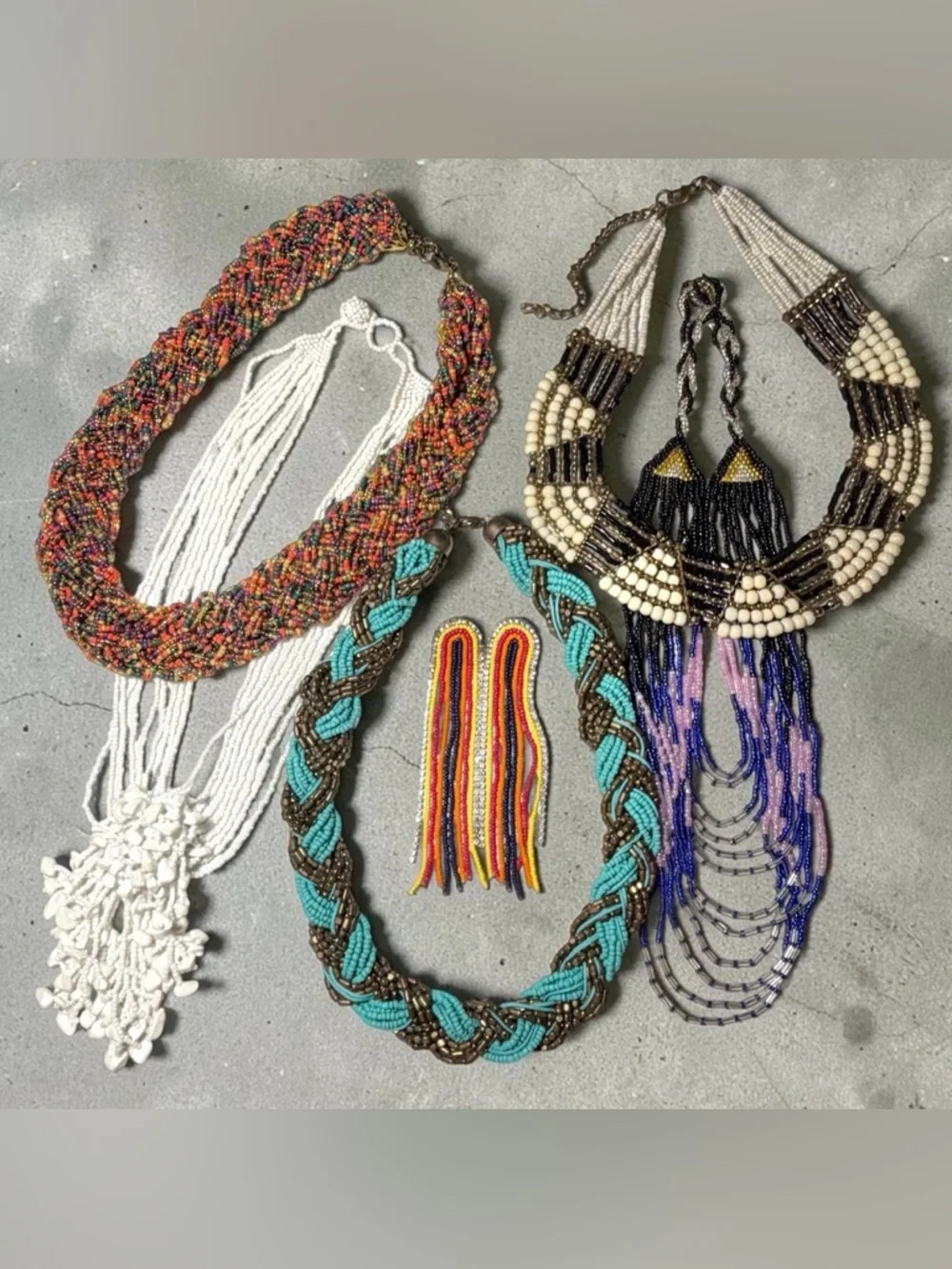 Maximalist Beaded Jewelry Bundle: Vintage to Modern Necklaces and Earrings